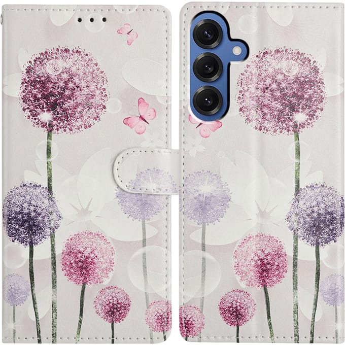 Comfycase Samsung  Galaxy S25 FE Dandelion Bookcase Hoesje Meerkleurig