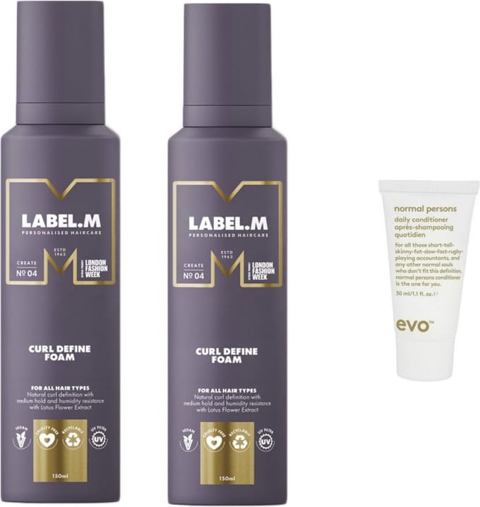 2x Label.M Curl Define Foam + WILLEKEURIG Travel Size