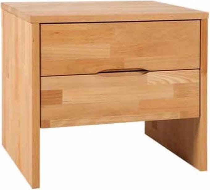 Bed Box Wonen Hoog Nachtkastje Basic beuken Natuur gelakt