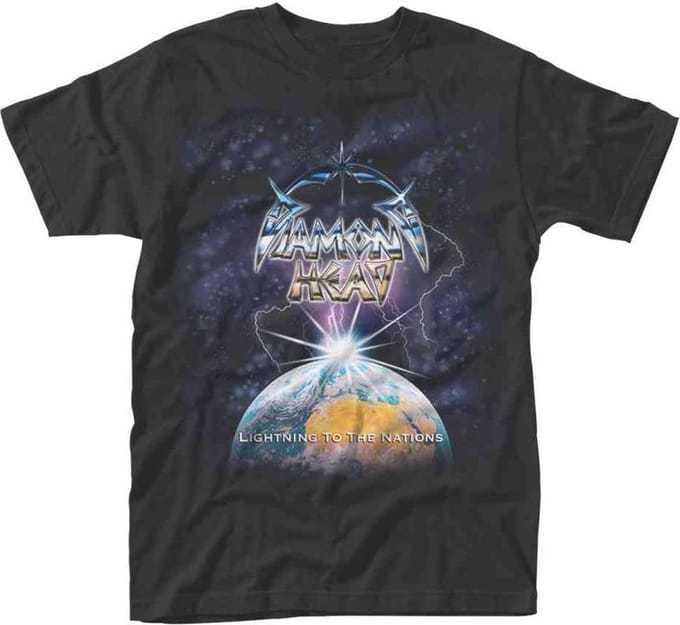 Diamond Head Heren Tshirt -XL- Lightning Zwart