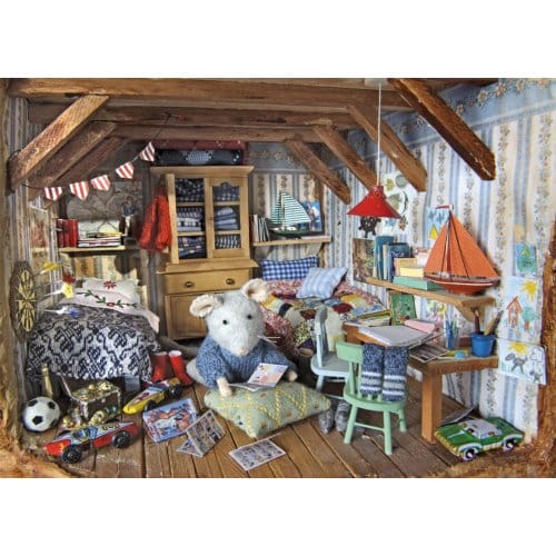Bekking & Blitz - Puzzel – 200 stukjes - Kunst - Sam’s Slaapkamer - Mouse Mansion - Het Muizenhuis