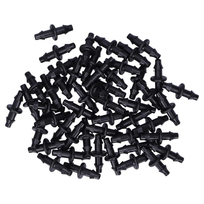 100 STUKS 4/7 2?Way Connector Druppelirrigatie Connector Fitting Tuinirrigatie Accessoires black