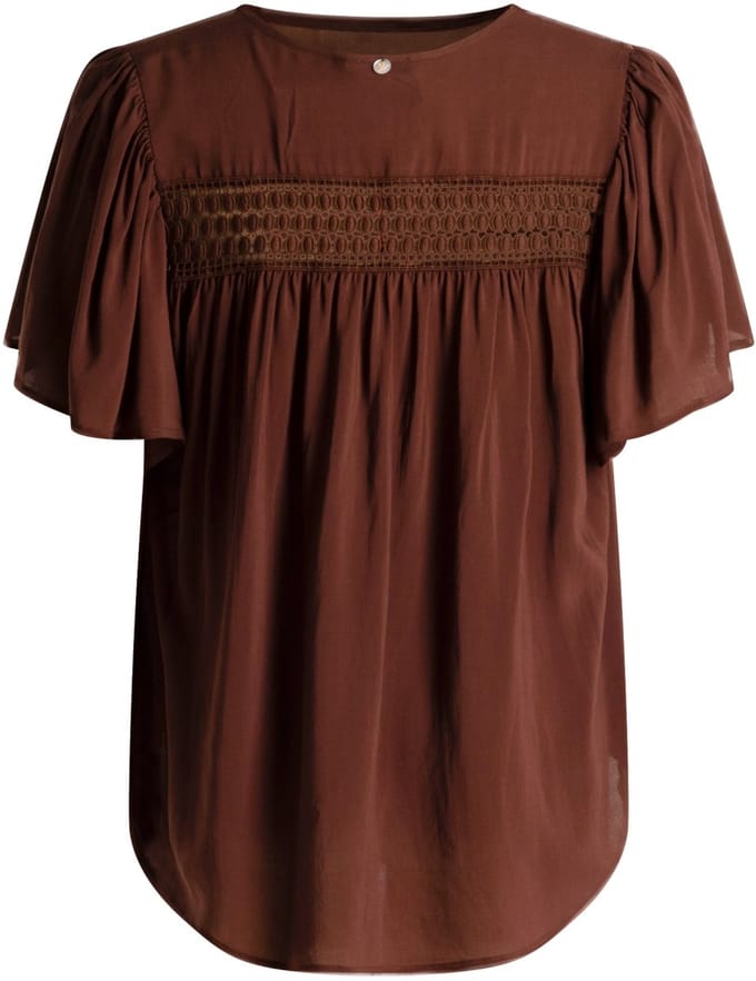 YEST CURVE Nolia Tops - Coffee Brown - maat X-0(44)