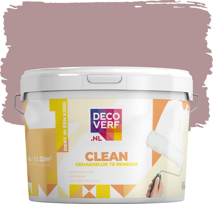 Decocerf clean muurverf vorstelijk roze, 4L