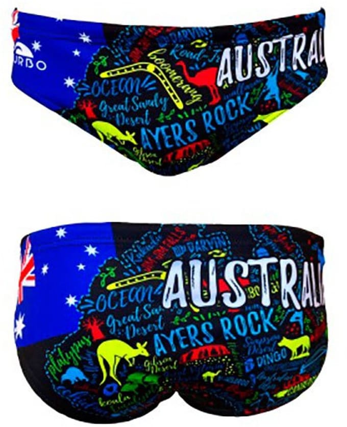 Turbo Australia Draw Zwemslip Blauw 4XL Man