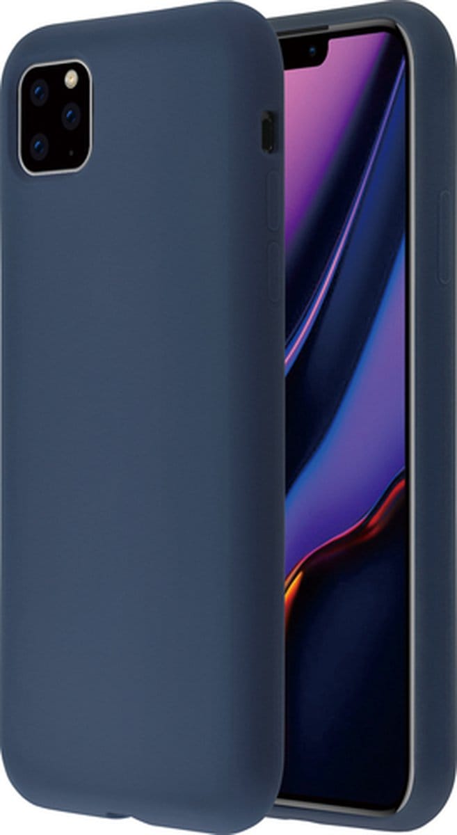 MH by Azuri liquid silicon cover - blauw - voor iPhone 11 Pro Max