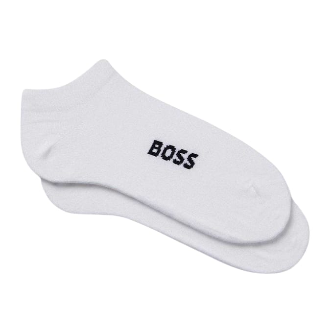 Boss Enkel sokken voor volwassenen (pak van 2) (Wit)