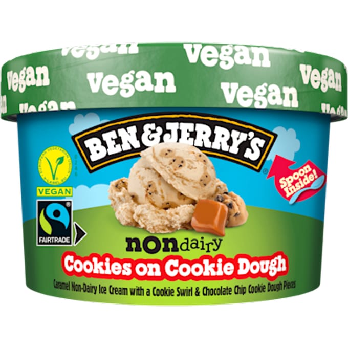 Non-dairy cookies on cookie dough