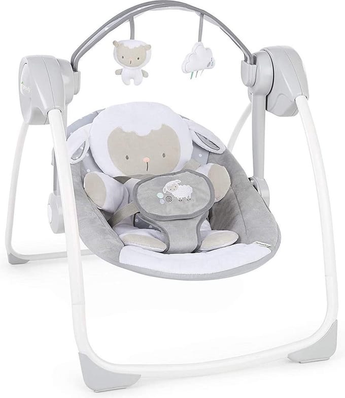 Opvouwbare baby schommel cuddle lamb - Ingenuity - vanaf 0 maanden