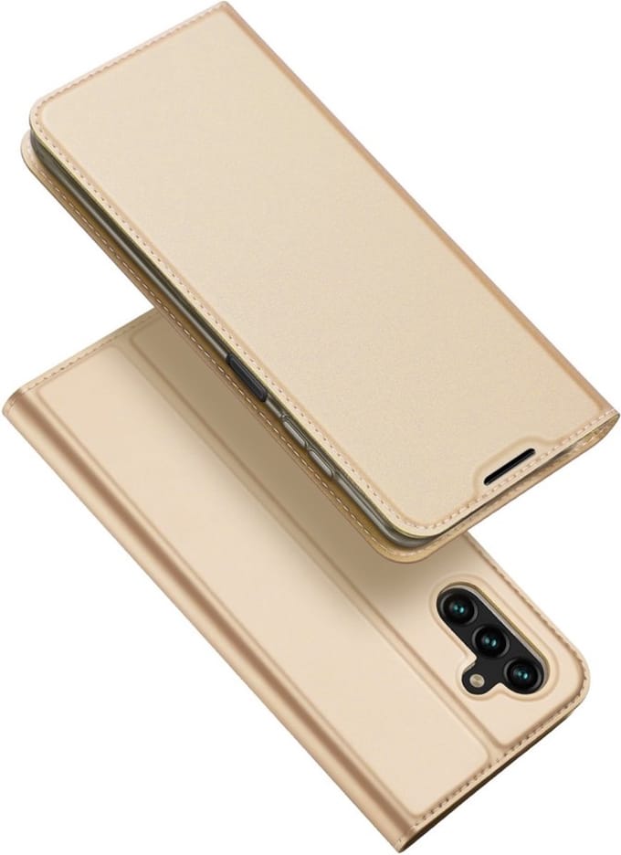 Dux Ducis - Geschikt voor Samsung Galaxy A04s - Slim bookcase hoesje - Goud