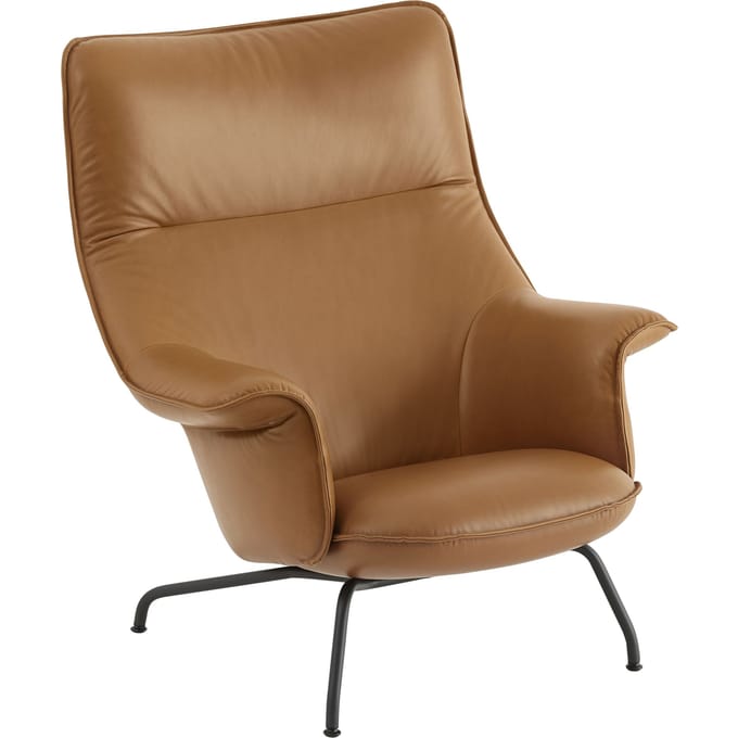 Muuto - Doze Lounge Chair met Leder - bruin