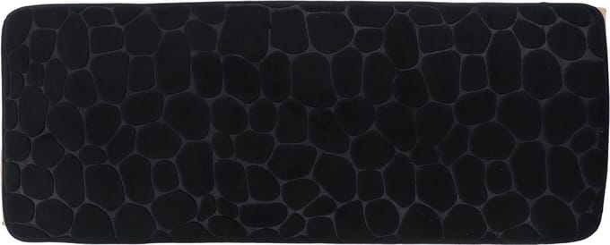 Tendance Badmat Pebble - Memory Foam - extra lang - zwart - 45 x 120 cm - antislip - badkamer