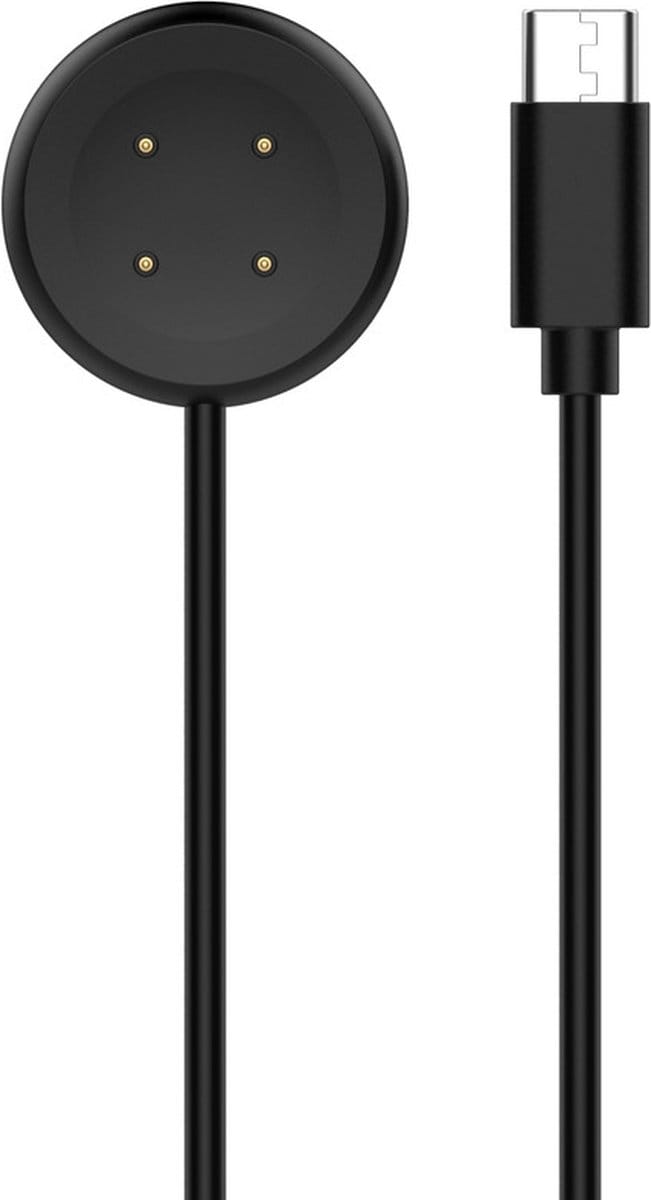 Oplader - USB-C oplaadkabel - geschikt voor Google Pixel Watch 3 / Pixel Watch 2 - magnetisch - 1 meter - zwart
