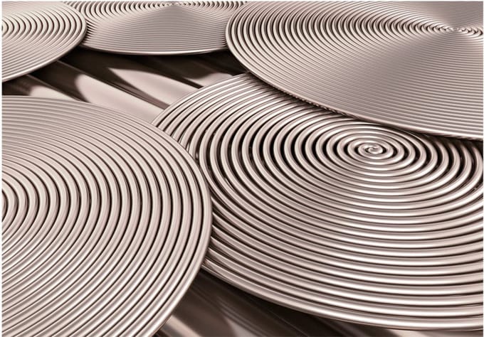 Fotobehang - Copper Spirals.