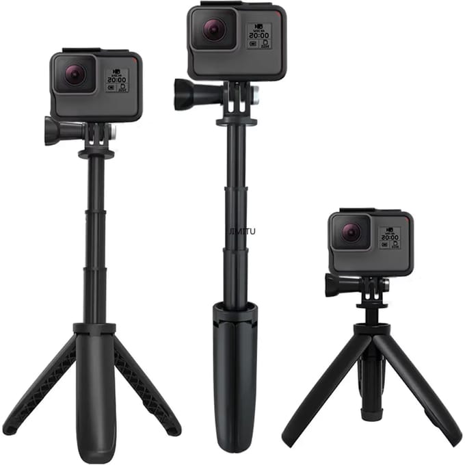 Voor Gopro Vlog Statief Opvouwbaar Statief Mini Draagbare Monopod Voor Go Pro Hero 11 10 8 7 Black Session Osmo Action Camera Accessoire