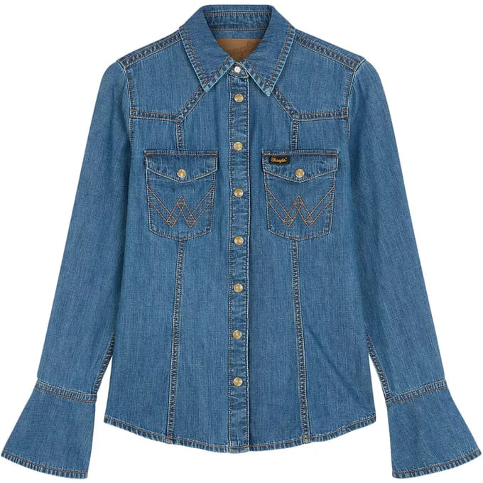 Dameshemd Wrangler Super Western