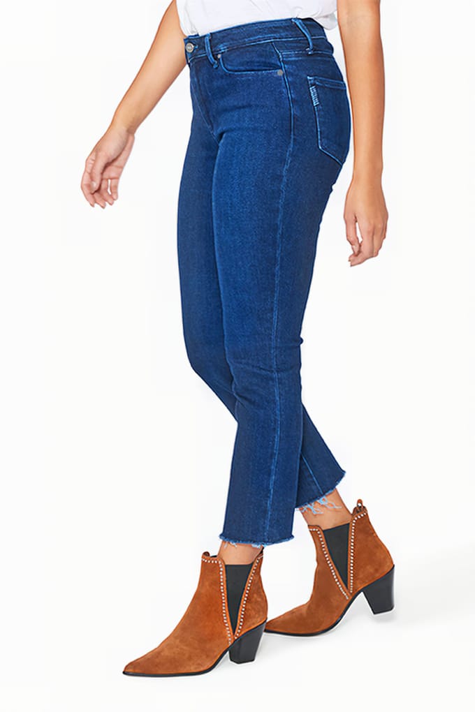 PAIGE Cindy Crop Raw Hem Nomadic Maat: W23 | Slim Jeans Outlet | Dames | Blauw