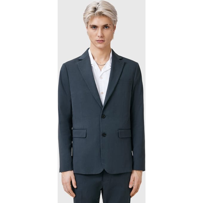 AllSaints Bay Blazer Ink Blue Größe: 44 | Blazer Outlet | Herren | Blau