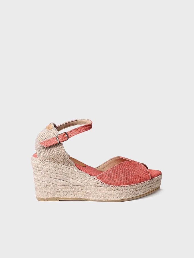 Espadrille met sleehak en gesp | LUA-NT
