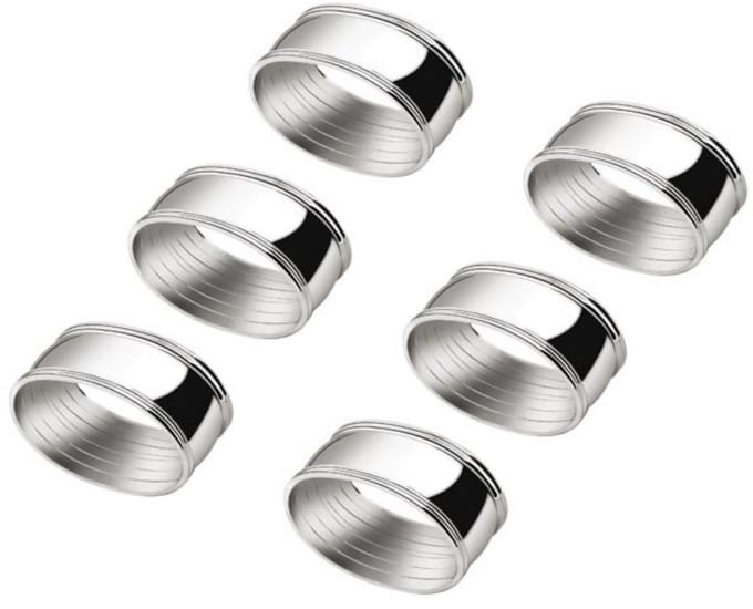 Zilverstad - Servetring ovaal 5,5cm - set van 6 stuks