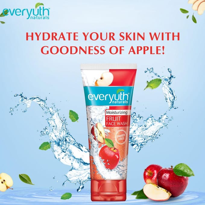 Everyuth Naturals Hydraterende Fruit Gezichtsreiniger 50 g Pak van 2 Milde Hydraterende Reiniger voor Vrouwen blue