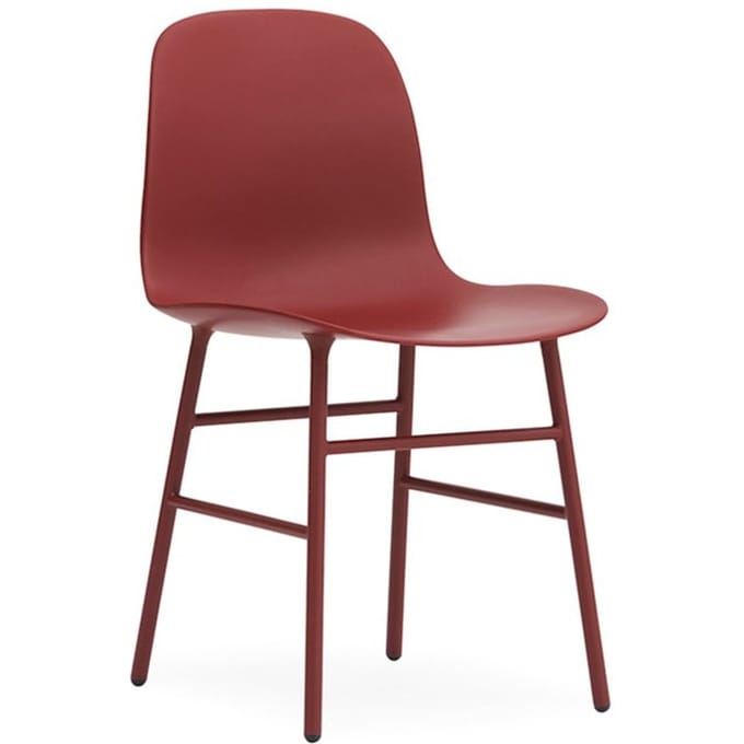Normann Copenhagen - Form stoel met metalen frame - rood