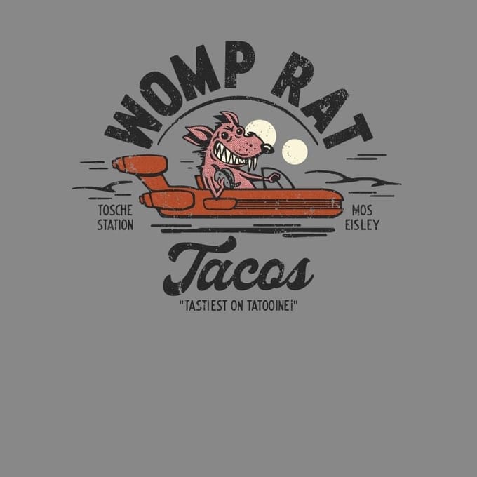 Star Wars Womp Rat Tacos Unisex T-Shirt - Grey - M