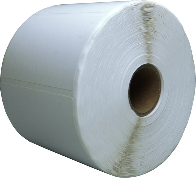 DULA Compatible Zebra Labels 67x42mm - 1200 etiketten per rol - kern 25mm - Wit - Permanent - 1 rol