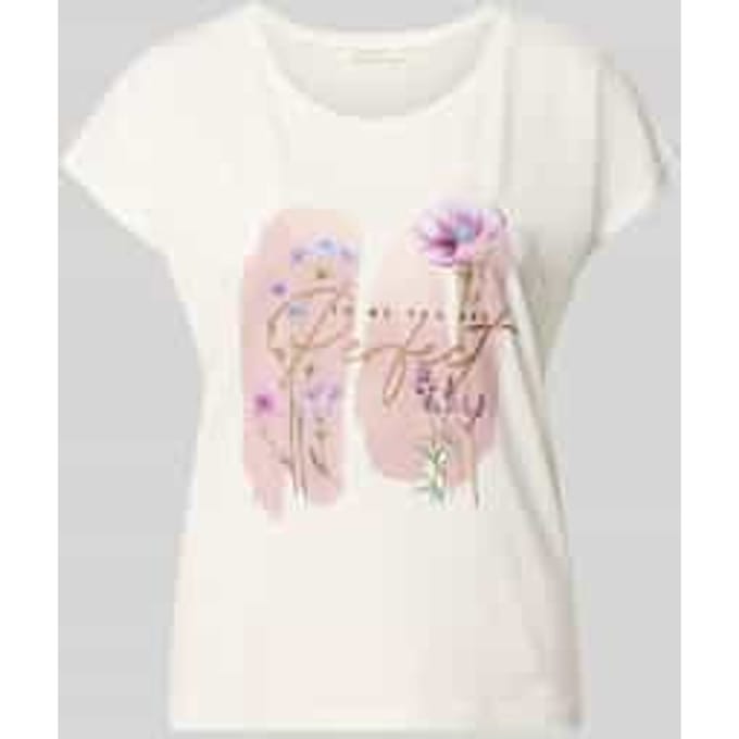 T-shirt met motief- en statementprint