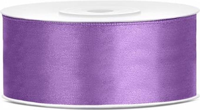 Hobbygroep satijnlint lavendel 25 mm 25 m luxe knutselband.