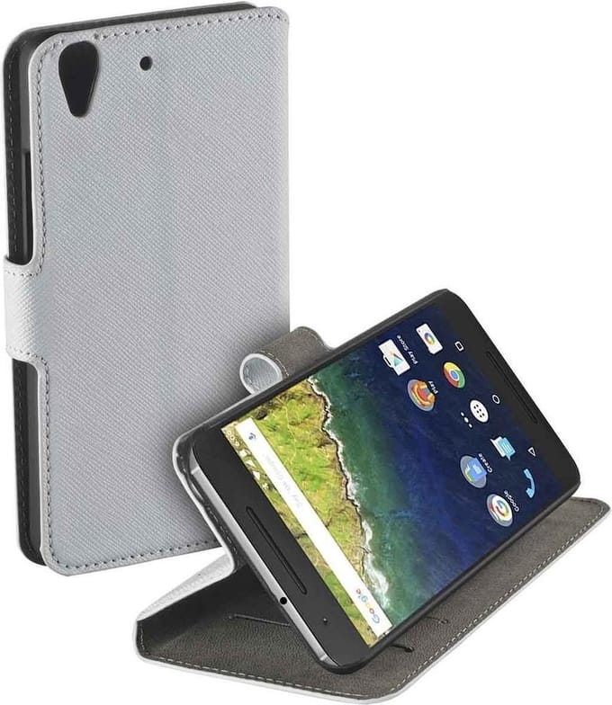 HC wit book case style Huawei Y6 wallet cover hoesje