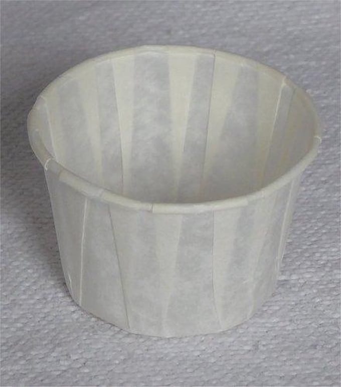 papieren saus cup - 250 stuks - wit - 6 cl
