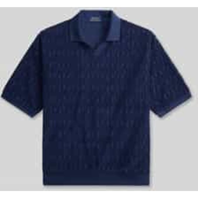 relaxed fit poloshirt van pure katoen in tricotlook