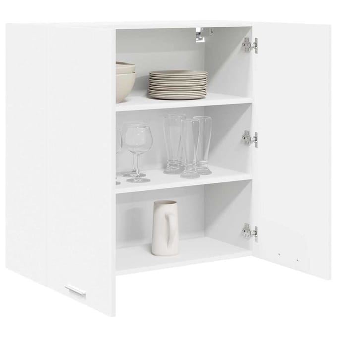 vidaXL - Hangkast - Wit - 80 - x - 31 - x - 80 - cm - Bewerkt - hout