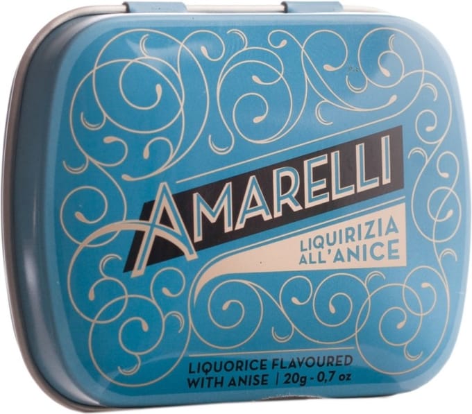 Amarelli Laurierdrop blikje anijs Chicchi 20 Gram