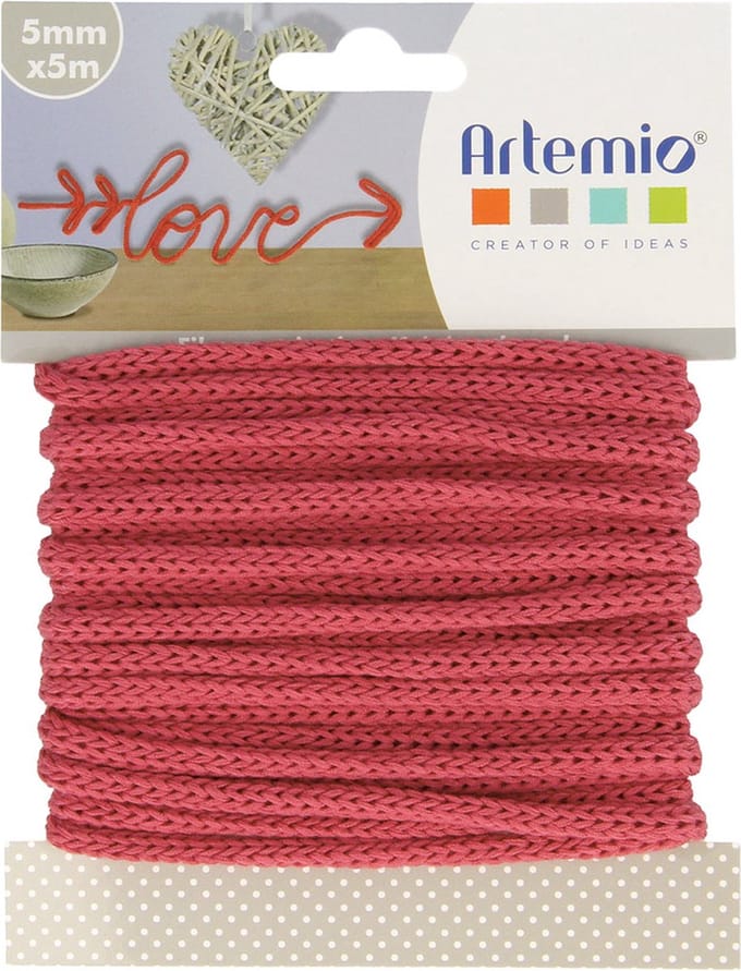 Artemio punnikdraad rood bordeaux 5 m X 5 mm