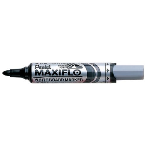 Whiteboardmarker Pentel MWL5M Maxiflo rond 3mm zwart