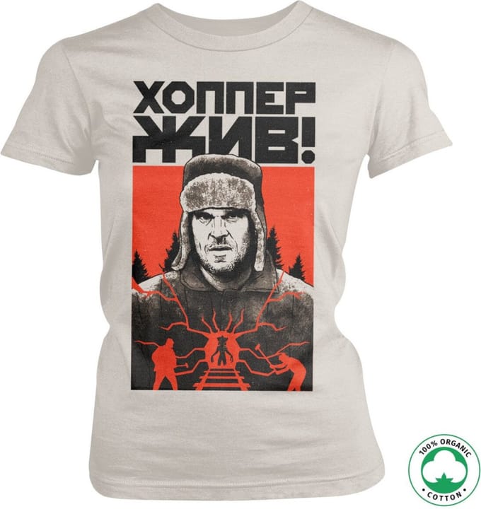 Stranger Things Dames Tshirt -L- Cold War Wit