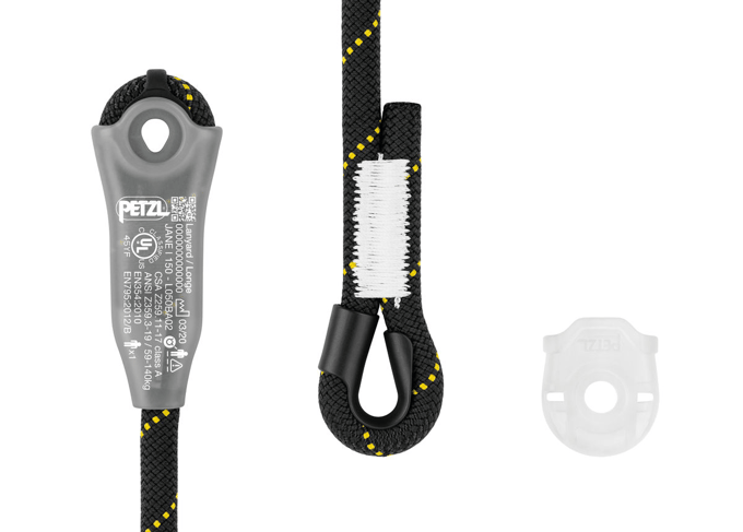 Petzl Jane-I 150 cm Wit/Grijs – Dynamische, niet-verstelbare leeflijn