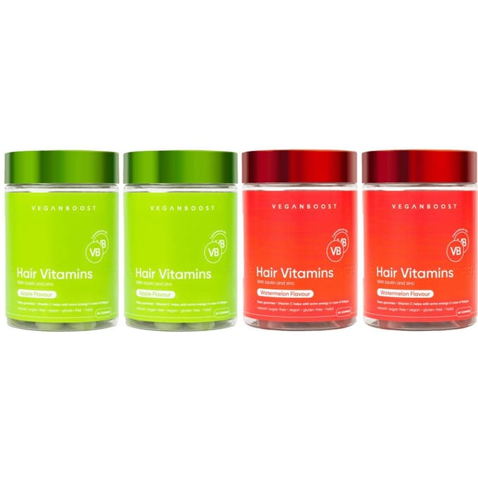 Veganboost Hairvitamin 2x Apple + 2x Watermelon