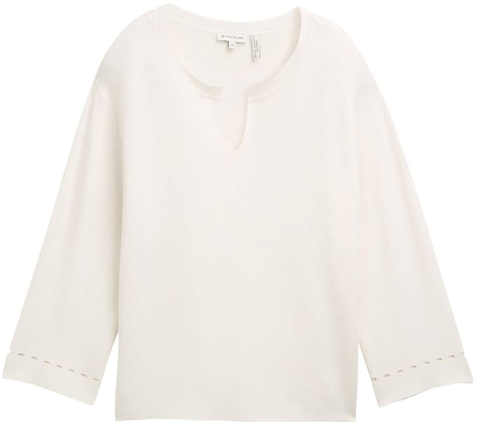 Tom Tailor - Pull - Maat XS - Vrouwen - wit - Viscose