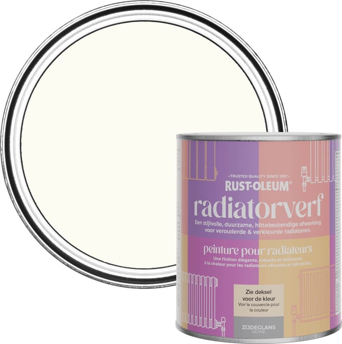 Rust-Oleum Wit Radiatorverf Zijdeglans - Porselein 750ml