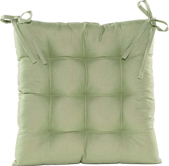Anna's collection Stoelkussen gewatteerd - mint groen - 38 x 38 cm - binnen/buiten