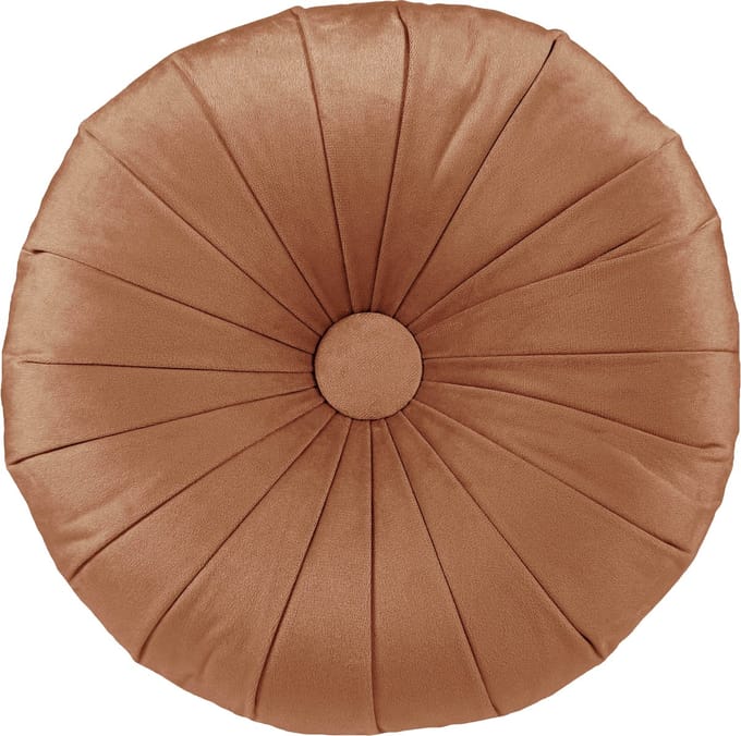 HOOMstyle Kiki Kussen - Sierkussen Rond - Fluweel - Ø40cm - Terra