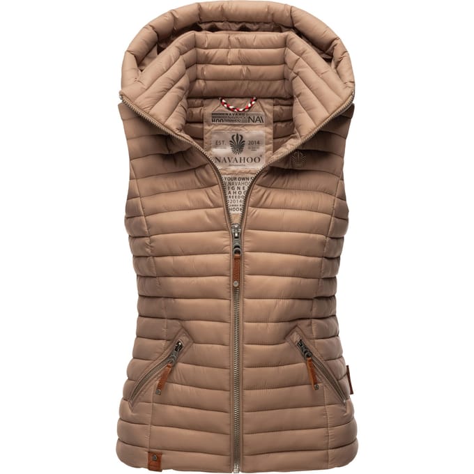 Navahoo Dames Gewatteerde Bodywarmer Shadaa – Lichte Weste met Afneembare Capuchon