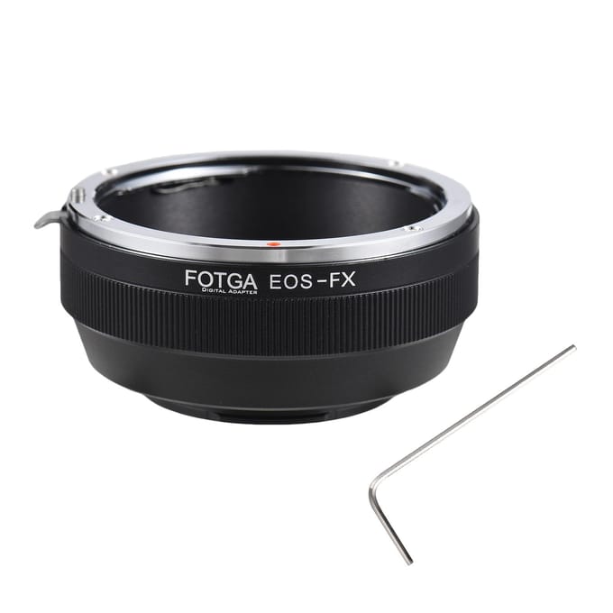 FOTGA Handmatige Lens Mount Adapter Ring Aluminiumlegering voor Canon EOS EF/EFS Mount Lens naar Fuji zwart