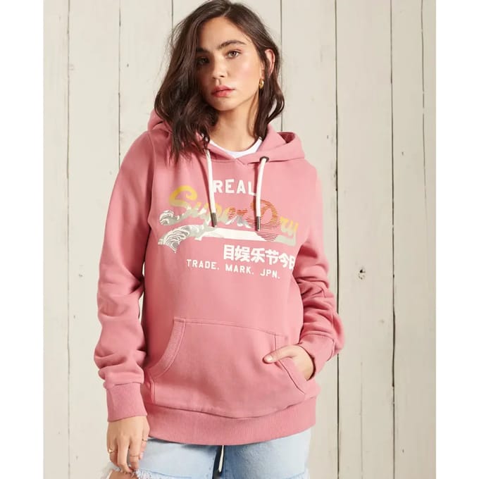 Geborstelde capuchon voor dames Superdry Vintage Itago