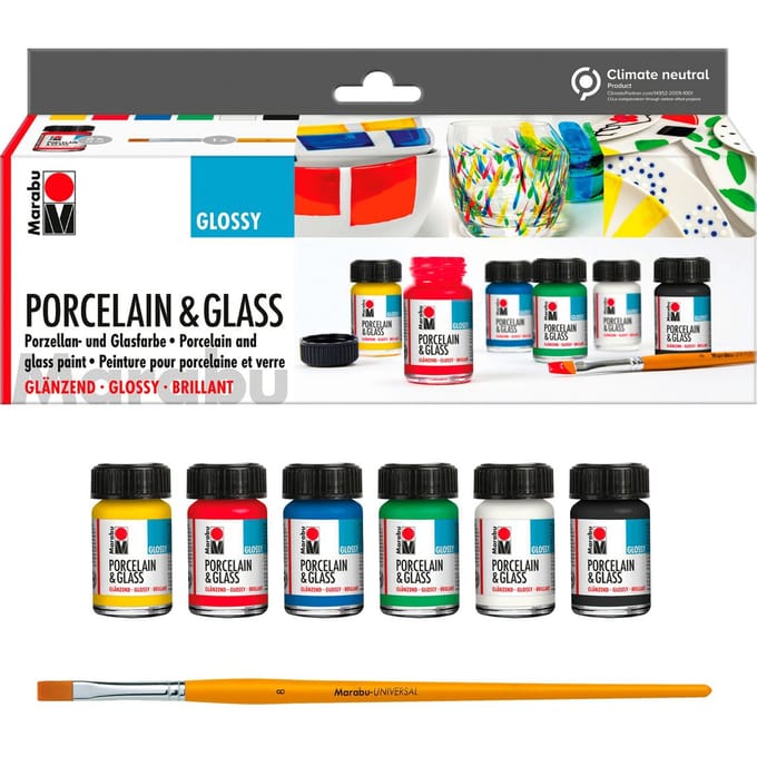 Marabu Porselein & Glas, "Starterset - Glossy"