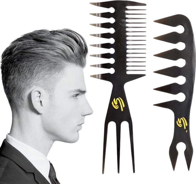 Missan Texturizing Comb 2 stuks - Barbier Kam Hoog Kwaliteit - Kapper Kam - Haar Kam