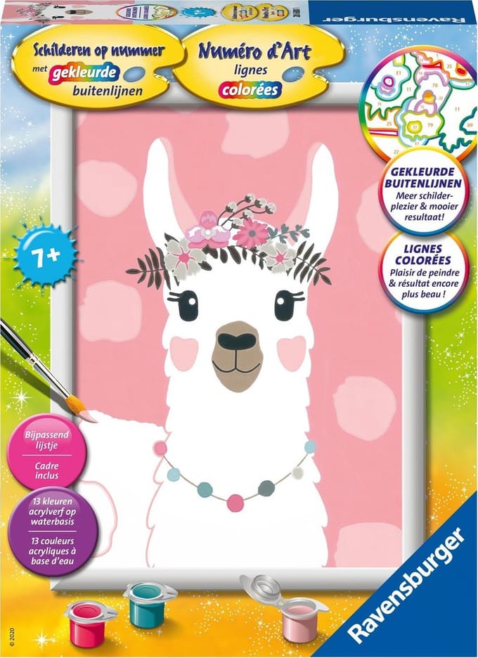 Ravensburger Schilderen op nummer Lama - Hobbypakket